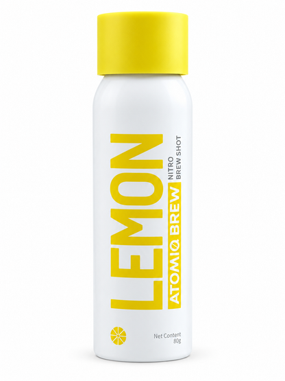 Atomiq Brew Lemon C Nitro Americano Concentrate Cartridges — 36%+ Real Coffee Blended with Lemon, Peach, Pear & Apple Juice | Spray Into Water, Soda Water, or Ice in 3 Seconds | No Machine, No Fridge | 6/15/30 Count, 12-Month Shelf Life